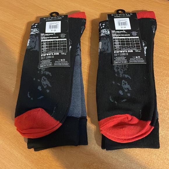 Star Wars Mens Crew Socks 2 Pair Mens 10-13 - Picture 2 of 4